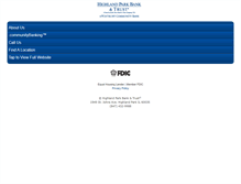 Tablet Screenshot of highlandparkbank.com